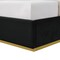 Homeroots Black Solid Wood King Upholstered Velvet Bed 544796 - alternate 2