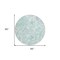 Homeroots 8' Turquoise And Ivory Round Paisley Washable Indoor Outdoor Area Rug 588668 - alternate 2