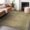 Homeroots 9' X 12' Fern Green And Taupe Abstract Washable Indoor Outdoor Area Rug 618278 - alternate 2
