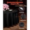Vevor Round Wedding Banquet Polyester Fabric Tablecloth Black 10 Pack 120 Inch, 10PK RD-TB-02 - alternate 2