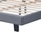 Homeroots Gray Upholstered Queen Bed Frame with Nailhead Trim 526865 - alternate 2