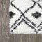 Jonathan Y Caimari Moroccan Diamond Shag White/Gray 2 ft. x 8 ft. Runner Rug MOH412A-28 - alternate 2