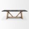 Homeroots 96" Black and Brown Solid Wood Double Pedestal Base Dining Table 722713 - alternate 1