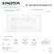 Kingston Brass 67" Acrylic Rectangular Drop-In Tub with Anti-Skid Surface, Glossy White VTPN673419T - alternate 2