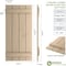 Ekena Millwork Rustic Four Board Joined Board-n-Batten Knotty Pine Faux Wood Shutters, 22W x 36H, PR SHUBJS22X36KPPR - alternate 2