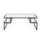 Homeroots 45" Black Glass And Steel Coffee Table With Two Shelves 522002 - alternate 2