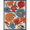 Homeroots 10' X 14' Ivory Blue And Orange Floral Indoor Outdoor Area Rug 545032 - alternate 1