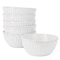 Modern Southern Home Capri 6 Piece 6 Inch Stoneware Embossed Cereal Bowl Set in White 78021.01 - alternate 1