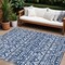 Homeroots 9' X 12' Navy Blue And Ivory Southwestern Washable Indoor Outdoor Area Rug 594182 - alternate 1