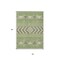 Homeroots 5' X 8' Green Taupe And Ivory Southwestern Washable Indoor Outdoor Area Rug 613898 - alternate 3