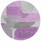 Homeroots 8' Purple And Gray Round Abstract Washable Indoor Outdoor Area Rug 632181 - alternate 2