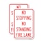 Signmission No Stopping No Standing Fire Lane, 12'' X 18'' 2 Signs, Heavy Gauge Aluminum, 2PK A-1218-2PACK-23575 - alternate 1