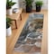 Homeroots 8' Runner Orange Abstract Washable Non Skid Indoor Outdoor Runner Rug 559461 - alternate 2