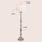Jonathan Y Trisha 61.5 in. French Country Classic Distressed Resin Spindle Candlestick LED Floor Lamp, White Was JYL3060B - alternate 2