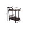 Homeroots 24in Dark Brown Rolling Bar Cart 470339 - alternate 2
