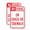 Signmission No Parking - on Grass or Sidewalk, 18'' X 24'' 2 Signs, Heavy Gauge Aluminum, 2PK A-1824-2PACK-23803 - alternate 1