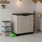 Homeroots 23in Black and Gray Plastic Accent Cabinet With Two Doors 668940 - alternate 2