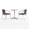 Flash Furniture Round Table Set, Aluminum, Plastic, Rattan, Stainless Steel, Grey TLH-ALUM-24RD-020CHR2-GG - alternate 2