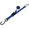 Prosource Tie-Down, 1 in W, 6 ft L, Polyester Webbing, Metal Buckle, Blue, 400 lb, S-Hook End Fitting FH64051 - alternate 1