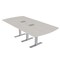 Skutchi Designs 8ft Conference Table With Power Unit | Person Modular Arc Rectangle Meeting Table | Harmony Series HAR-AREC-48X96-T-K458-ESIL - alternate 1