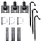 Moultrie Feeder Feet, Metal, Black, For: 1-1/4 in Round and 1-1/2 in Square Legs MFA-15008 - alternate 2