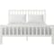 Homeroots White Slat Back Solid Wood King Bed Frame 523635 - alternate 2