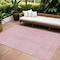 Homeroots 9' X 12' Pink And Ivory Geometric Washable Indoor Outdoor Area Rug 600772 - alternate 1