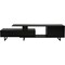 Leisuremod Avery TV Stand with MDF Cabinet and Powder Coated Steel Legs, Ebony ATS69BL - alternate 2