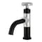 Kingston Brass One-Handle Single-Hole Bathroom Faucet with Push Pop-Up Drain, Matte Black/Polished Chrome KS2821CG - alternate 1