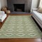 Homeroots 5' X 8' Green And Ivory Geometric Washable Indoor Outdoor Area Rug 599617 - alternate 2