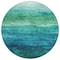 Homeroots 8' Teal Blue And Green Round Abstract Washable Indoor Outdoor Area Rug 618162 - alternate 2