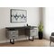 Homeroots 60" Black Wood and Metal Sled Computer Desk With Three Drawers 490006 - alternate 2
