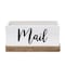 Homeroots 6" White Wood Cube or Bin 661207 - alternate 1