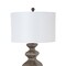 Homeroots Set of Two 30" Distressed Brown Table Lamp With White Cone Shade 571296 - alternate 2