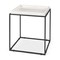 Homeroots 20" White and Black Marble and Metal Square Frame End Table 604462 - alternate 2