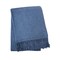 Homeroots 50" X 67" Denim Blue Cotton Blend Woven Throw Blanket with Fringe 632909 - alternate 2