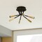 Vaxcel Ellis 16.25-in W Black and Brass Mid-Century Modern Semi Flush Mount Ceiling Light C0264 - alternate 2