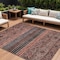 Homeroots 9' X 12' Rust Gray And Salmon Medallion Washable Indoor Outdoor Area Rug 615912 - alternate 1