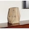 Homeroots 11" Natural Abstract Cylinder Solid Wood Table Vase 397506 - alternate 3