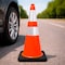 Dsv Standard Traffic Safety Cone 36 in with Heavy Black Base and Reflective Collars 1 PK, Orange, PVC 97136 - alternate 2