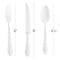 Smarty Had A Party White Baroque Disposable Plastic Cutlery Set - 480 Spoons, 480 Forks and 480 Knives, 1440PK 8330-WH-CS-CASE - alternate 2