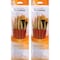 Princeton RealValue Brush Set, Gold Taklon Bristles, Short Handle Mixed Media Paintbrush, 6-Piece Set, 2PK PR9153 - alternate 1