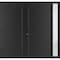 Vdomdoors Front Exterior Prehung Metal-Plastic Double Doors / MANUX 8111 Matte Black / Sidelite Exterior Wind MANUX8111DEXD-BLK-LH-W72+12xH80 - alternate 1