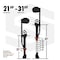 Surpro Double-Sided Drywall Stilts, Aluminum Base, 21 in - 31 in Height, QuadLock Contractor-Grade Stilts S2X-A-2131 - alternate 2
