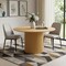 Homeroots 52" Brown Solid Wood Pedestal Base Round Top Dining Table 720975 - alternate 2