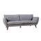 Homeroots 79" X 39" X 34" Gray Polyester Sofa 373997 - alternate 1