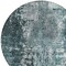 Homeroots 8' Teal Blue Gray And Charcoal Round Abstract Washable Indoor Outdoor Area Rug 582928 - alternate 2