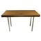 Homeroots 18" X 25" Brown Teak And Stainless Steel Rectangular Shower Bench 549380 - alternate 1