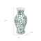 Homeroots 19" White Blue And Green Floral Urn Porcelain Table Vase 574212 - alternate 2
