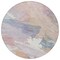 Homeroots 8' Pink Mauve And Lavender Round Abstract Washable Indoor Outdoor Area Rug 611224 - alternate 2